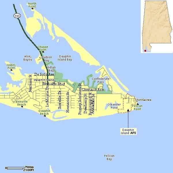 Map Of Dauphin Island Alabama - Maps For You